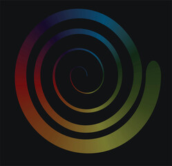 Colorful swirl sign. vector illustration