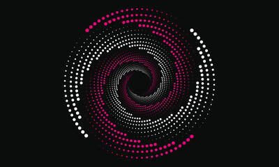 Abstract dynamic rhythmic circle spiral sound wave vector background