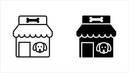 pet shop icon set or logo isolated sign symbol vector illustration on white background