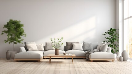 Cozy and Inviting Urban Living Room with Minimalist Contemporary Furnishings and Natural Lighting