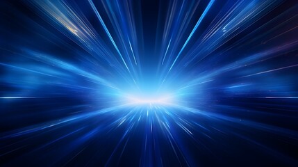 Fototapeta premium Dazzling Futuristic Lighting Effects in Vibrant Blue Abstract Background