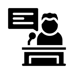 Politician glyph icon