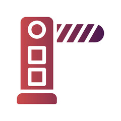 barrier flat gradient icon