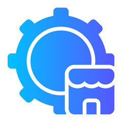 Obraz premium store gradient icon
