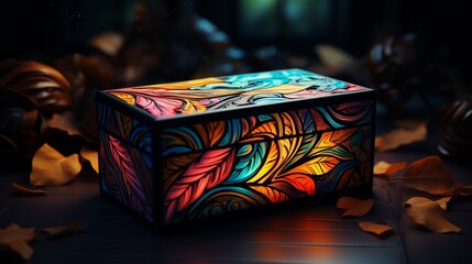 Recycling symbol with geometric leaf patterns, modern art style, bright colors, artistic arrangement 8K , high-resolution, ultra HD,up32K HD