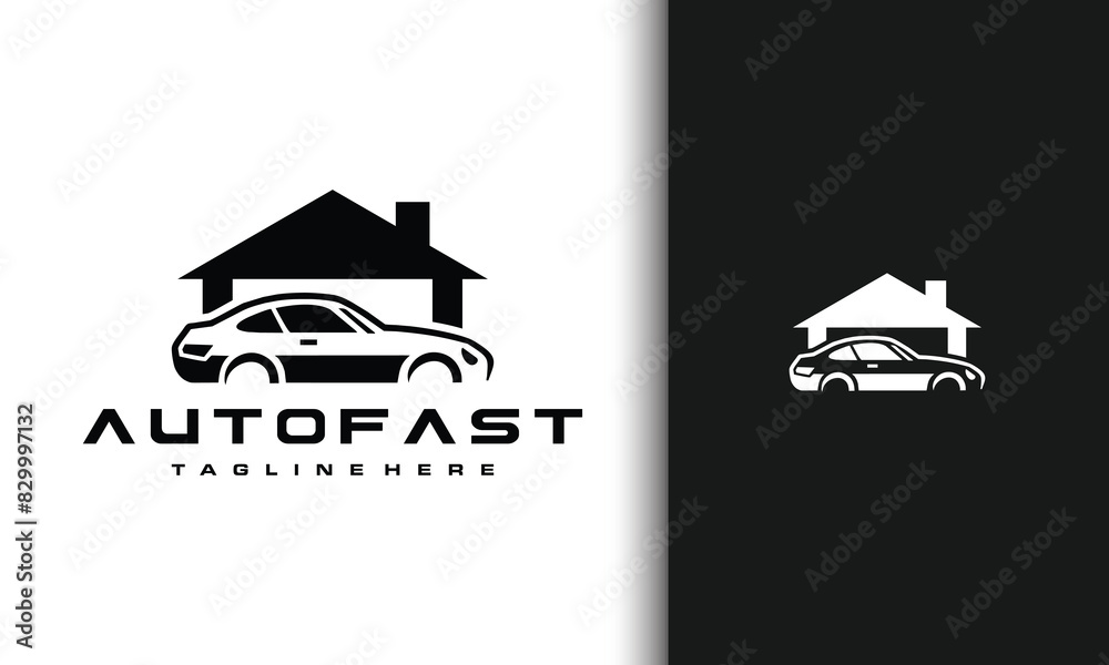 Poster home car repair shop logo