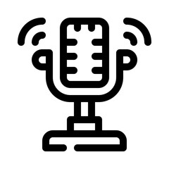 microphone line icon
