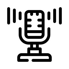 microphone line icon