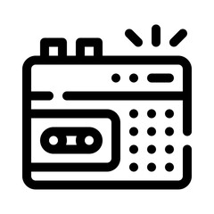 tape recorder line icon
