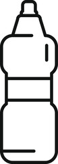 Simple line icon of a refillable water bottle for ecofriendly concepts