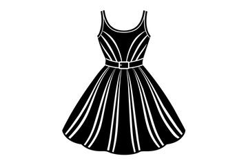 sundress dress vector silhouette illustration