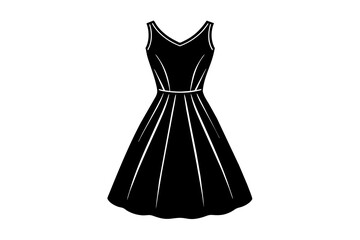 sundress dress vector silhouette illustration