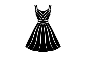 sundress dress vector silhouette illustration