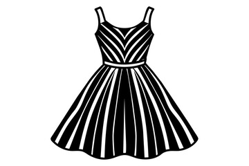 sundress dress vector silhouette illustration