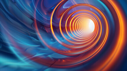 Spiral tunnel gradient. Generative AI.