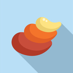 Modern vector illustration of layered abstract shapes with a 3d effect on a blue background