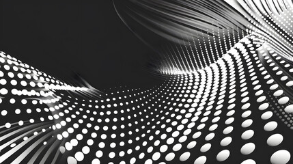 The abstract halftone background consists of different dots. Generative AI.