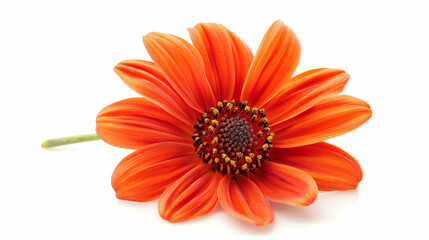 Mexican Sunflower, single bloom, isolated on white background