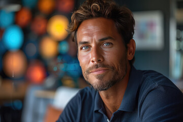 Obraz premium American male web developer