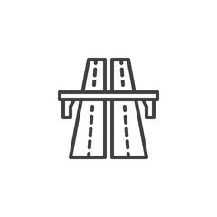 Highway road line icon