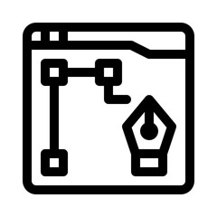 graphic design line icon