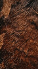 Naklejka premium Close-up texture of brown and black fur. Soft, fluffy and warm. Ideal for backgrounds or textile designs.