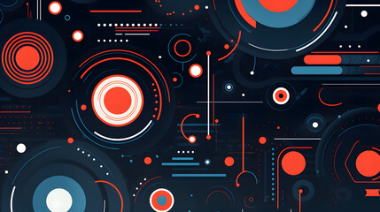 Obraz premium Digital futuristic elements graphics poster background