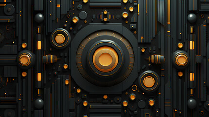 Fototapeta premium Digital futuristic elements graphics poster background