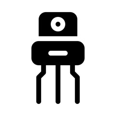 transistor glyph icon
