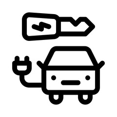 car key line icon