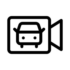 security camera line icon