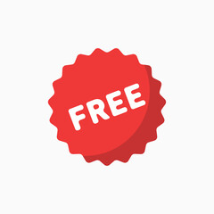 FREE label. Vector illustration
