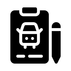 car insurance glyph icon