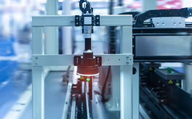 Robotic vision sensor camera system in intellegence factory,manufacturing industry for industry 4.0...