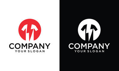 Electric Logo Template,  Lightning Bolt Logo Template, Electric Bolt With Initial E Letter Logo Design, icon, symbol, vector Illustration