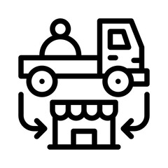 Fototapeta premium supply chain line icon