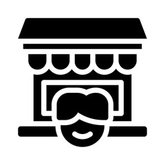 retailer glyph icon