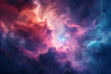 Obraz premium Mesmerizing Cosmic Explosion of Vibrant Celestial Energy