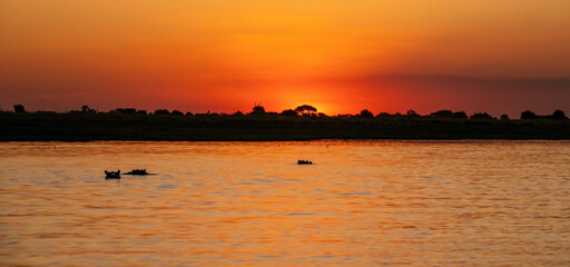 sunset on the lake