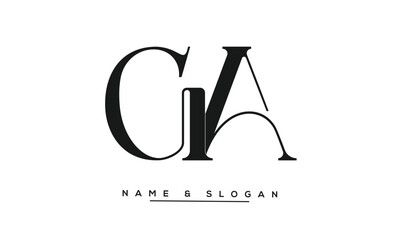 GA, AG, G, A Abstract Letters Logo Monogram