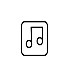 music note line icon