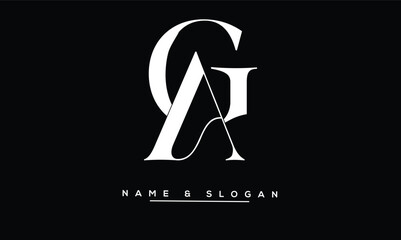 GA, AG, G, A Abstract Letters Logo Monogram