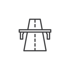 Overpass Bridge line icon.
