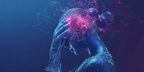 Endocrine Imbalance: The Fatigue and Weight Fluctuations of Endocrine Disorders - Picture a scene where fatigue is persistent and weight fluctuates, indicating endocrine disorders such as diabetes