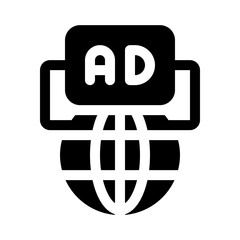 worldwide glyph icon