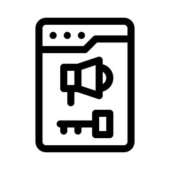 keyword line icon
