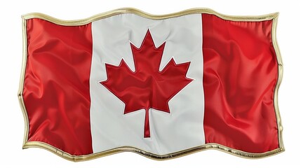 A Canadian flag flutters in the wind
