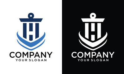 unique initial letter H logo design