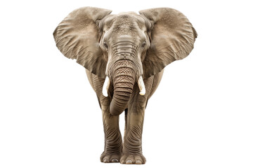 Fototapeta premium Full-Length Front View of Majestic African Elephant Bull
