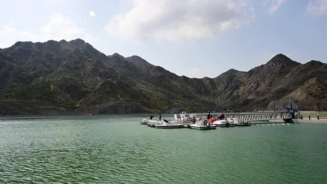 Beautiful Natural Water Resource in United Arab Emirates After Rainy Season
